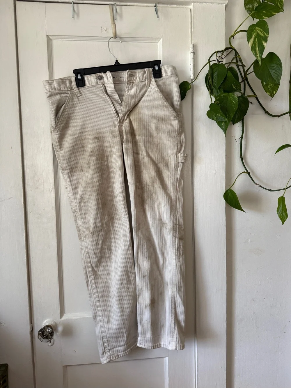 Men's Work Pants in Light Beige Old Navy size 32 x 30 ‘90s straight built flex